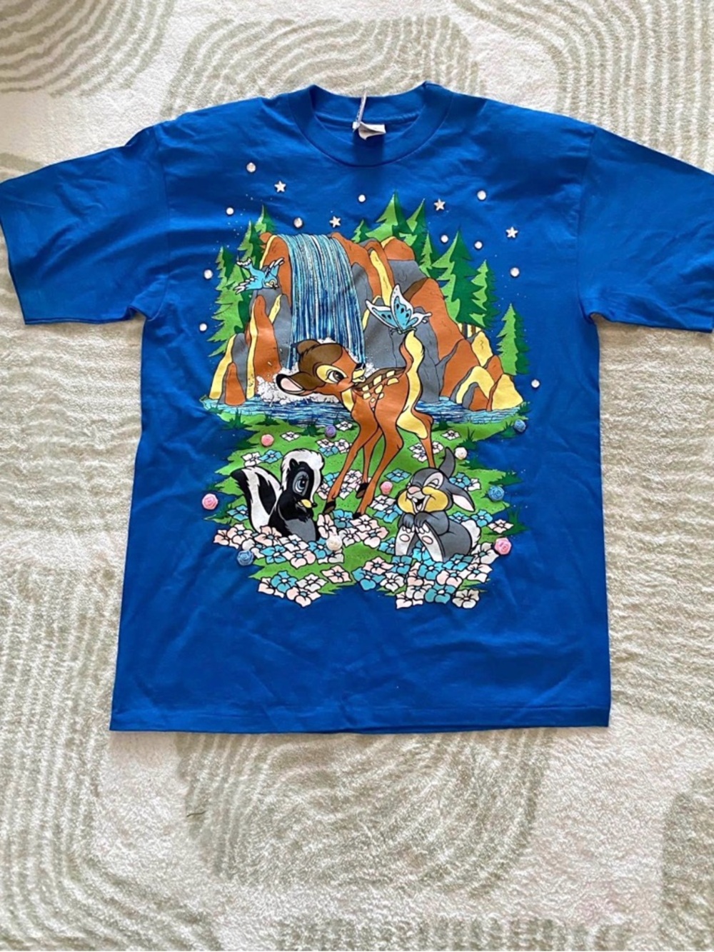 Vintage Rare Bambi Graphic Tee - Blue